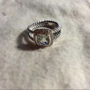 David Yurman Petite Albion Ring Prasiolite Size 6